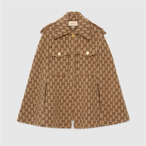 gucci eagle|GG wool cape in beige/ebony GG wool .